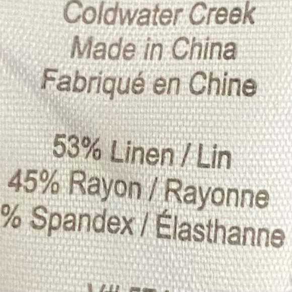 Coldwater Creek 18 1X 2X Crop Cropped Pants Mauve Pink LINEN Blend - Picture 3 of 3